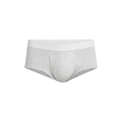 Stretch Cotton Brief w/ Fly | Heather Grey