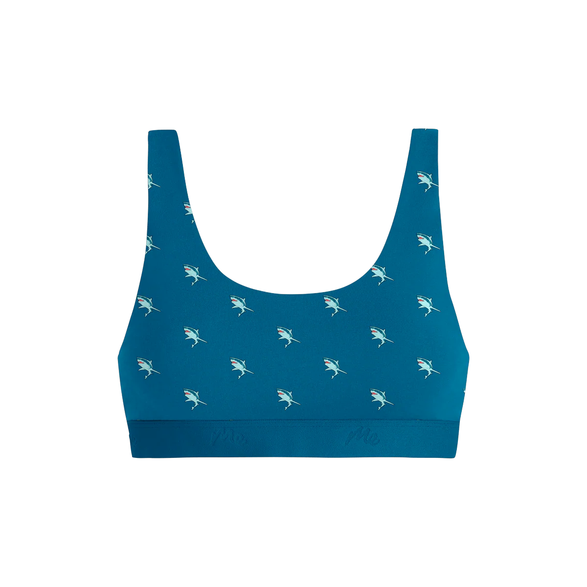 Stretch Cotton Scoop Bralette | Shark