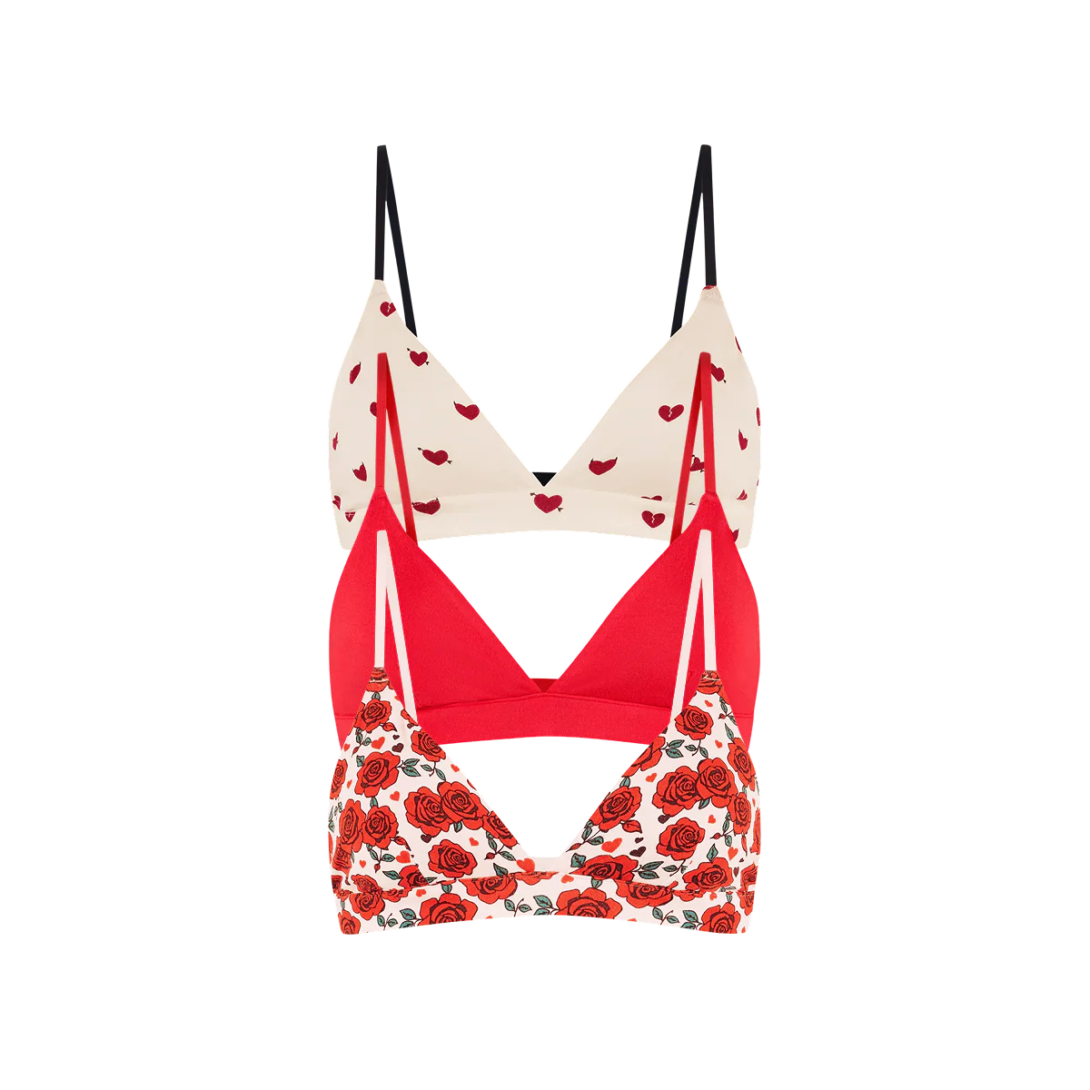 UltraModal™ FeelFree Triangle Bralette 3-Pack | Red Hot Pack