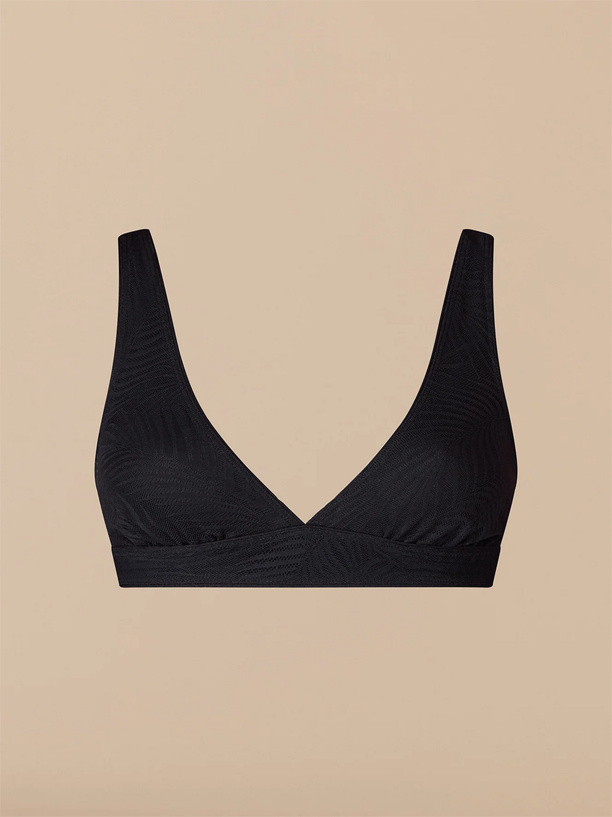 All Over Lace Plunge Bralette | Unlined Black Feather