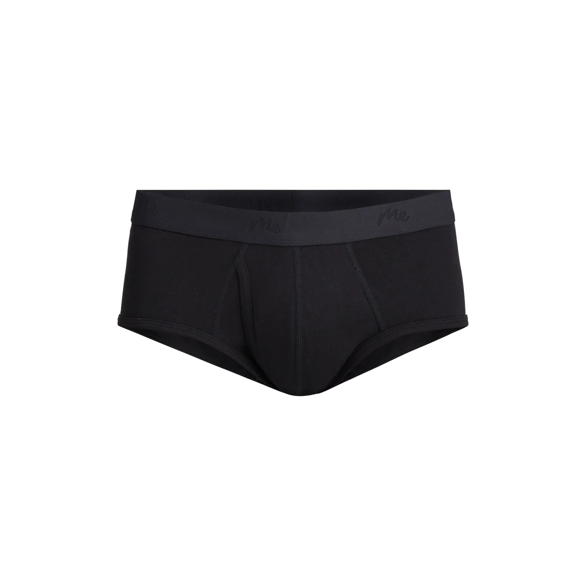 Stretch Cotton Brief w/ Fly | Black