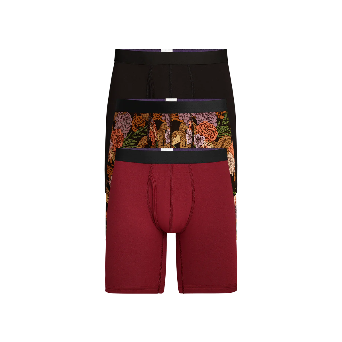 UltraModal™ Core Long Boxer Brief w/ Fly 3-Pack | Garden Snake Pack