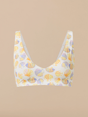 Seamless Plunge Bralette | Scallop Shells