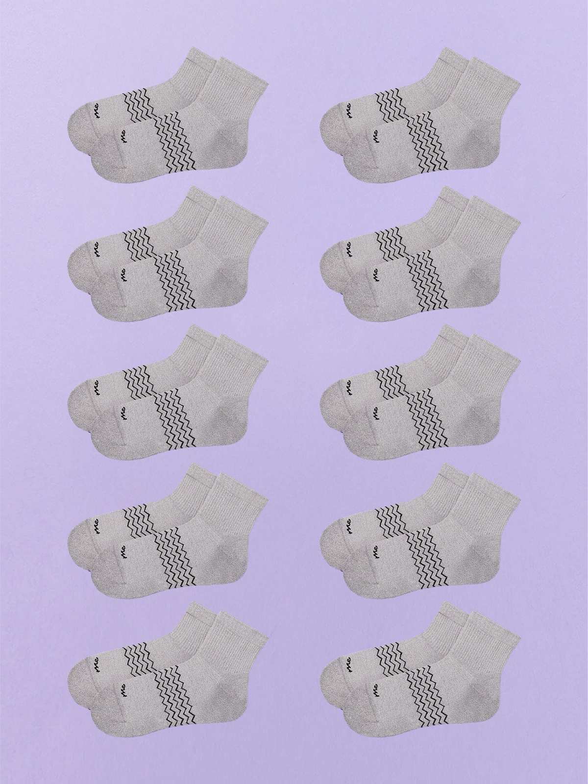 Essential Quarter Sock 10-Pack | Heather Grey Pack