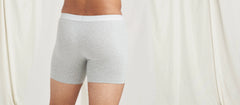 Stretch Cotton Boxer Brief w/ Fly | Heather Grey