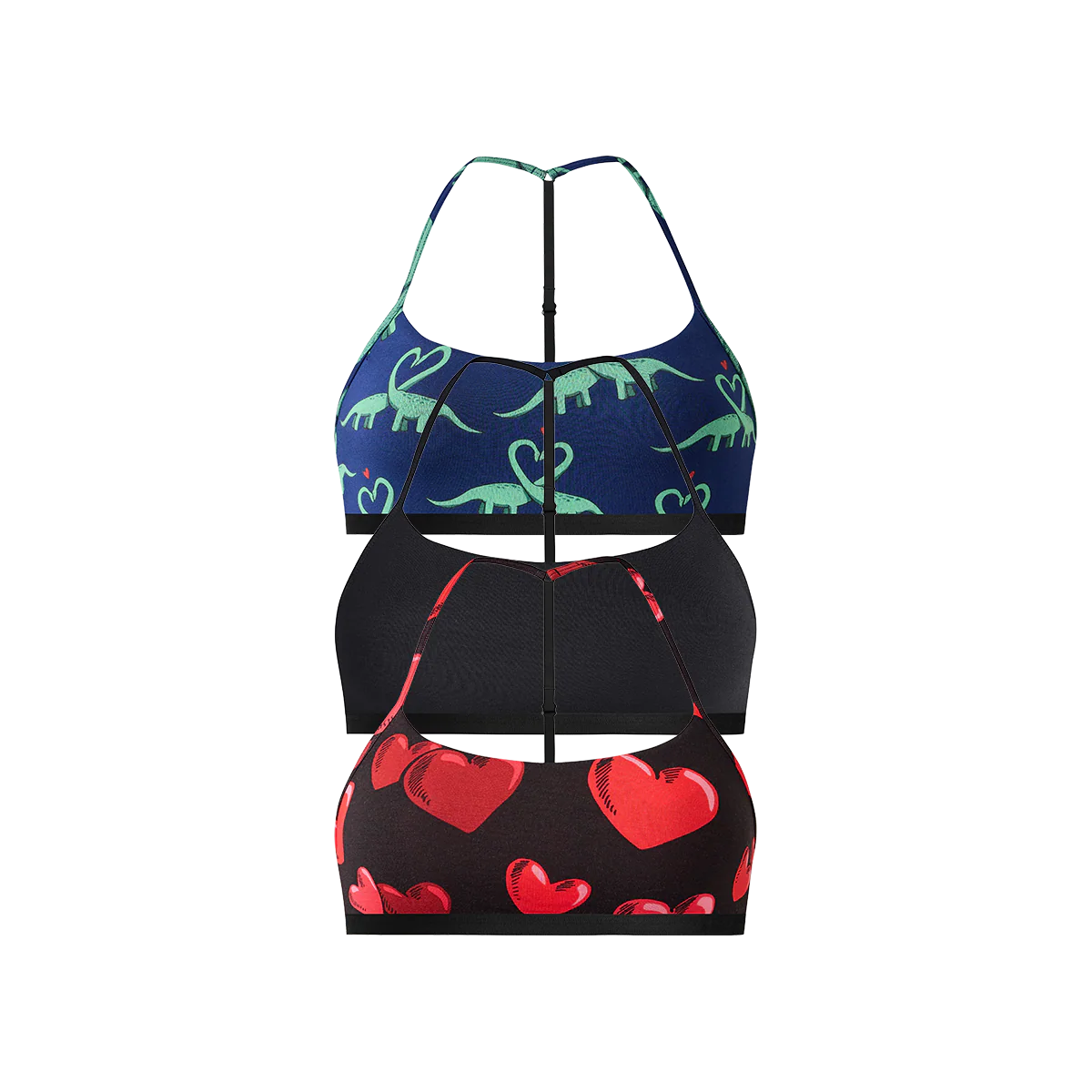 UltraModal™ Core T-Back Bralette 3-Pack | Saur in Love Pack