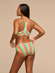 Breathe Racerback Bralette | Neon Stripes