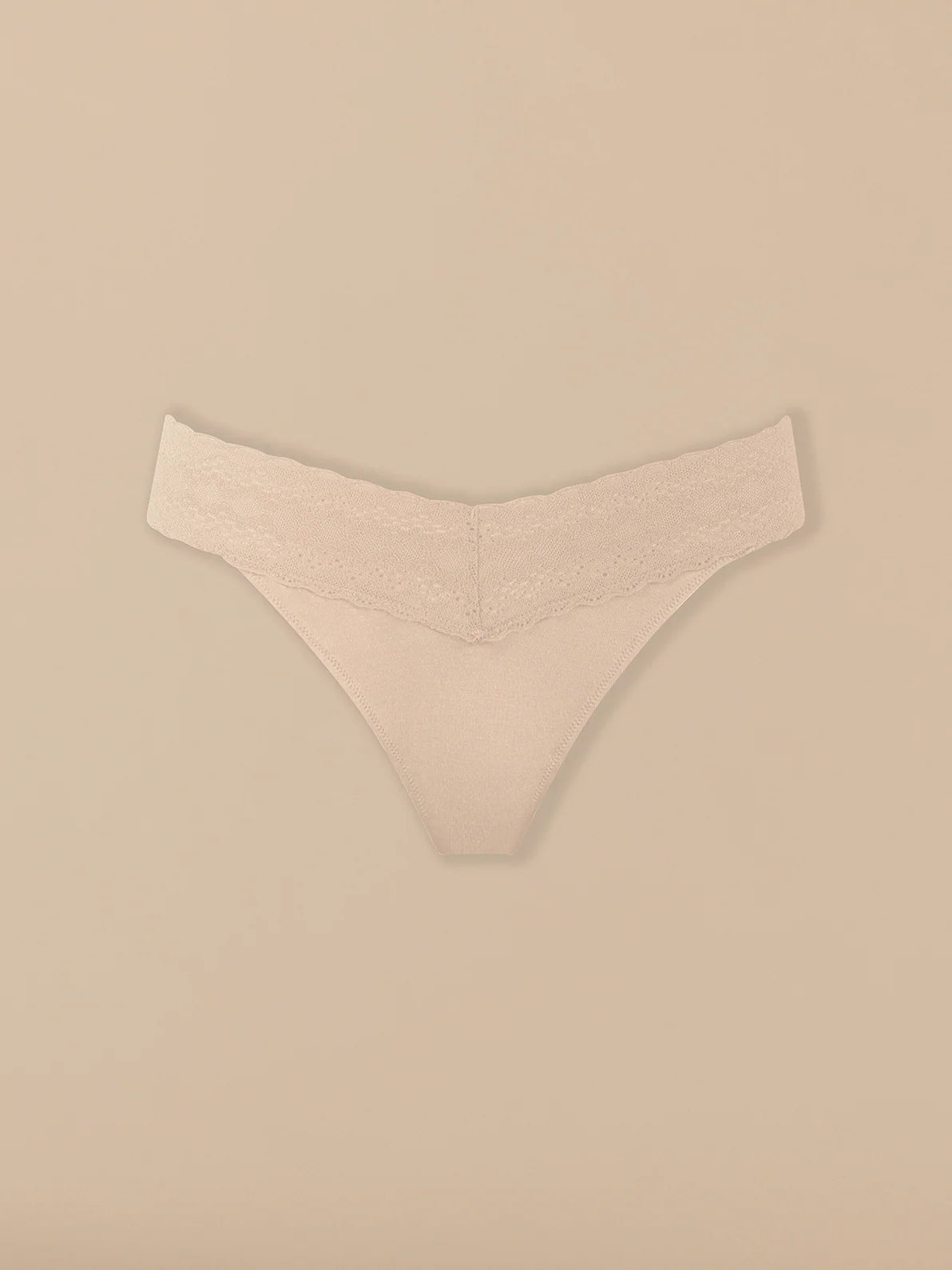 UltraModal™ Lace V-Front Thong | Sand Dune