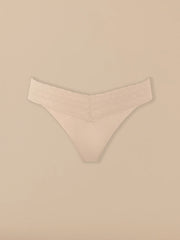 UltraModal™ Lace V-Front Thong | Sand Dune