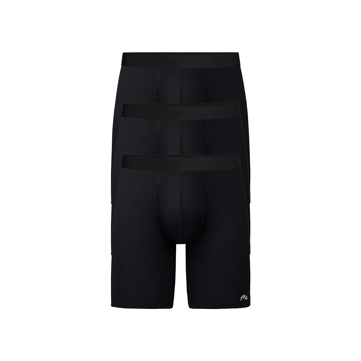 Breathe Long Boxer Brief w/ Fly 3-Pack | Black Pack