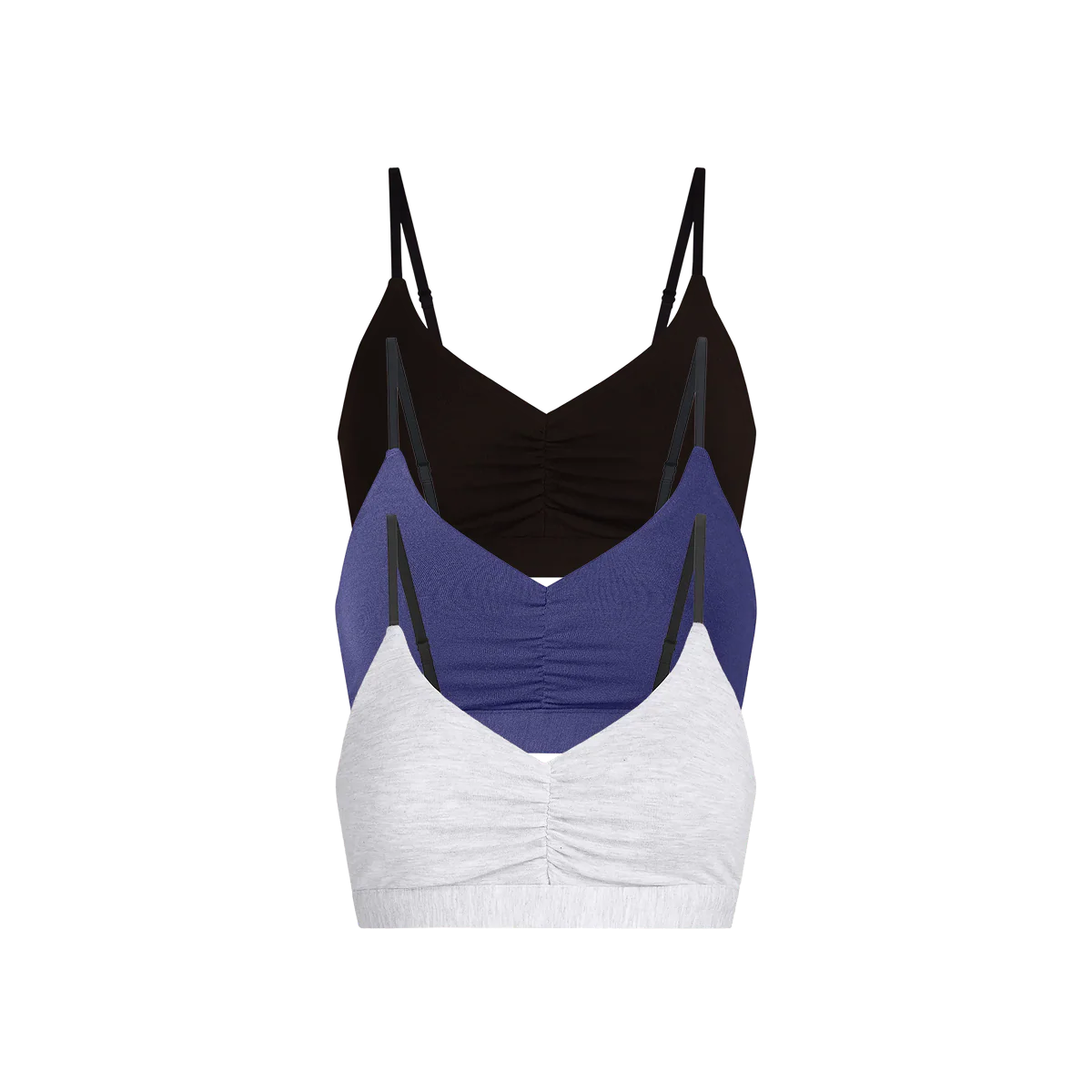 UltraModal™ FeelFree Ruched Bralette 3-Pack | Classic Navy Pack