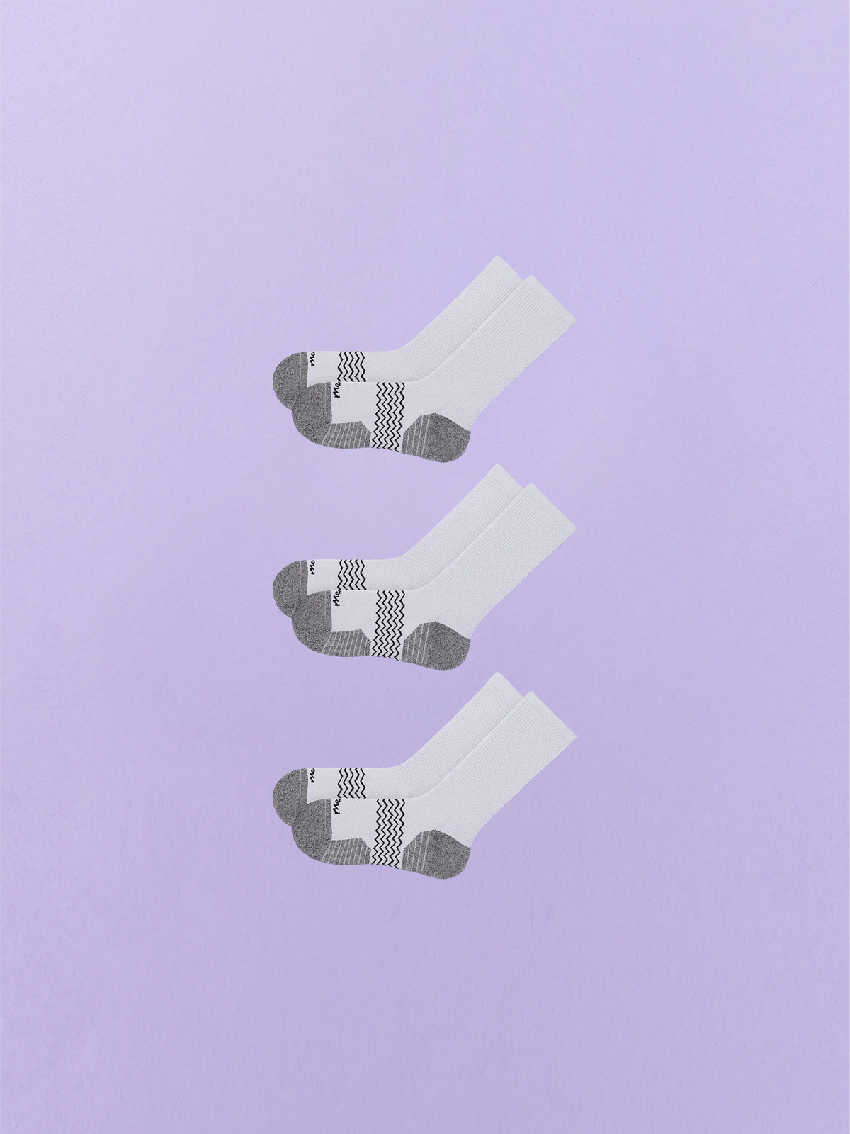 Active Crew Sock 3-Pack | Heather Grey Pack