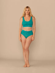 All Over Lace Scoop Bralette | Peacock Teal