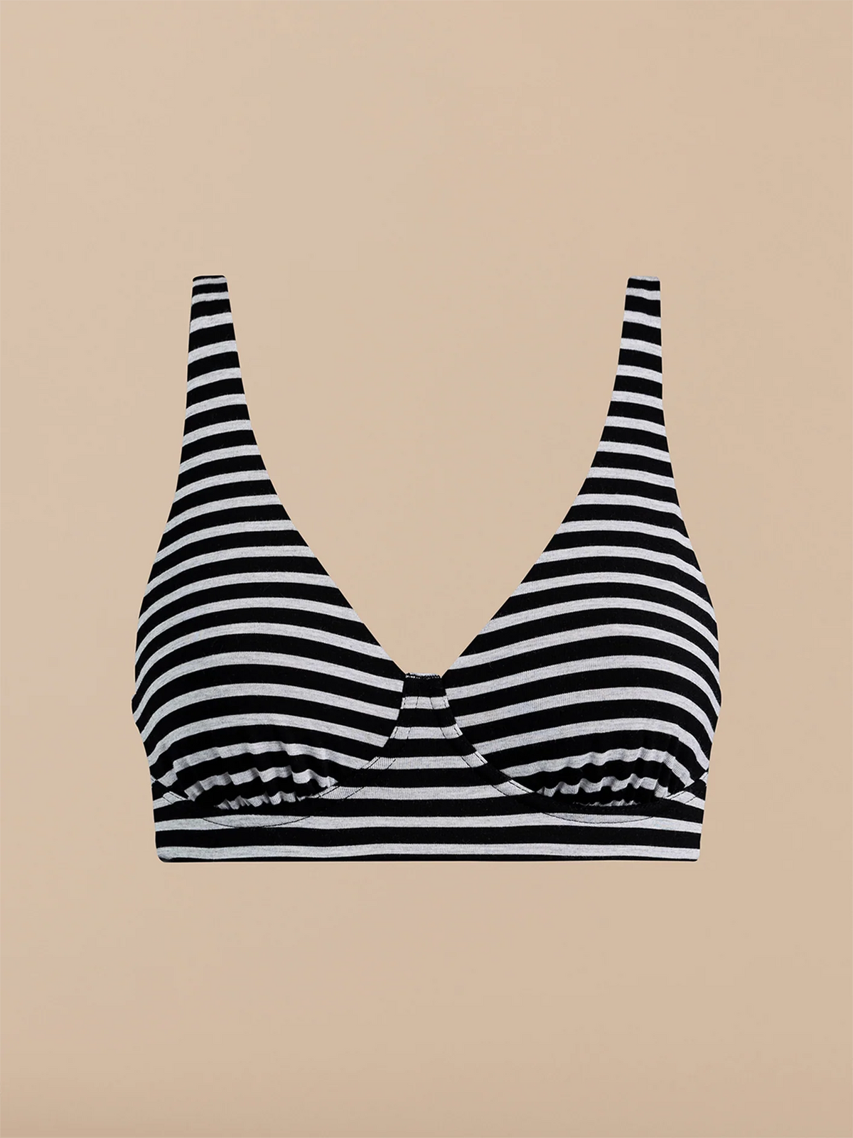 UltraModal™ FeelFree Longline Bralette | Heather Grey Stripes