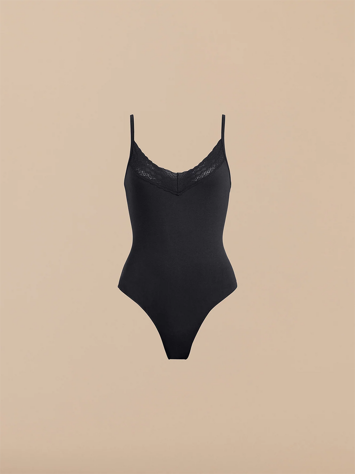 UltraModal™ Lace V-Neck Bodysuit | Black