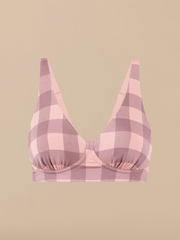 UltraModal™ FeelFree Longline Bralette | Blush Plaid