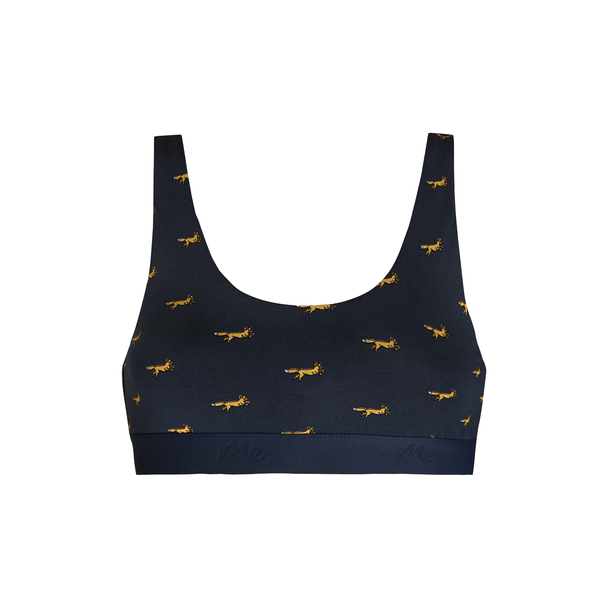 Stretch Cotton Scoop Bralette | Foxes
