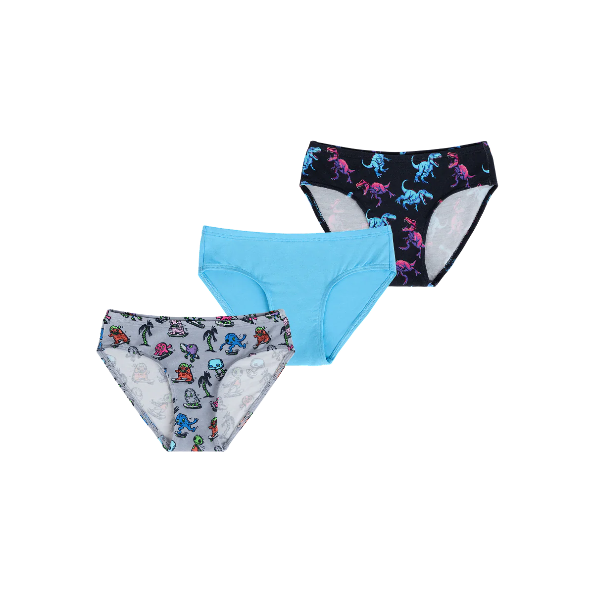 UltraModal™ Kids Core Girls Bikini Brief 3-Pack | Monster Crew