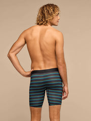 Breathe Long Boxer Brief w/ Fly | Blue Light Stripes