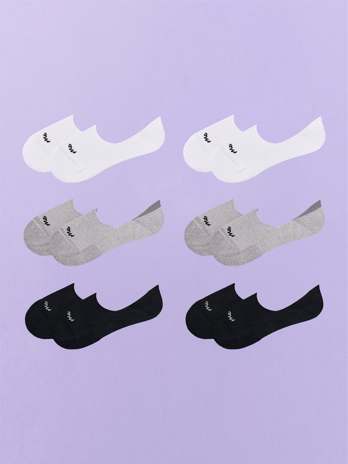 Essential No Show Sock 6-Pack | White/Heather Grey/Black Pack