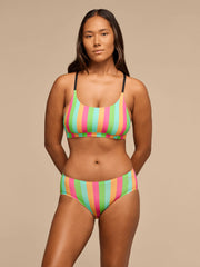 Breathe Racerback Bralette | Neon Stripes